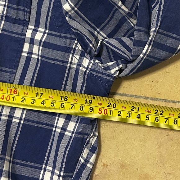 Abercrombie & Fitch Men’s Button Down Long Sleeve Shirt XL Muscle Blue/White - Picture 9 of 10